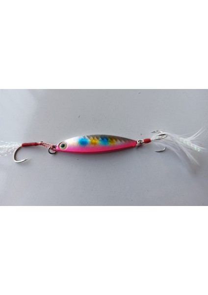 Metal Demir Plaka Tüy Deniz Gövde 1 Kanca ve Kuyrukta 3 Iğneli Keskin Kanca 20G/6.5CM Gökkuşağı Maket Balıklar Suni Yemler modelleri
