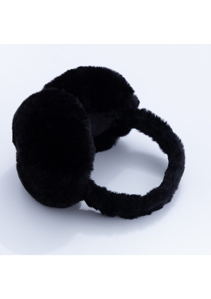Peluş Katlanabilir Kışlık Kulaklık, Siyah
