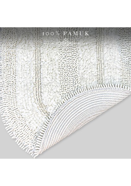 Spagetti Oval Krem 2'li %100 Pamuk Banyo Halısı Paspası Seti fiyatları