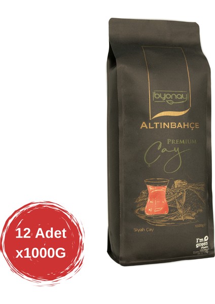Altınbahçe Premium Siyah Çay 1000 gr x 12 Li