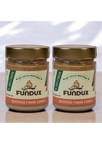Şekersiz Fındık Ezmesi Doğal Katkısız Sürülebilir Kahvaltılık Atıştırmalık (2X250GR)