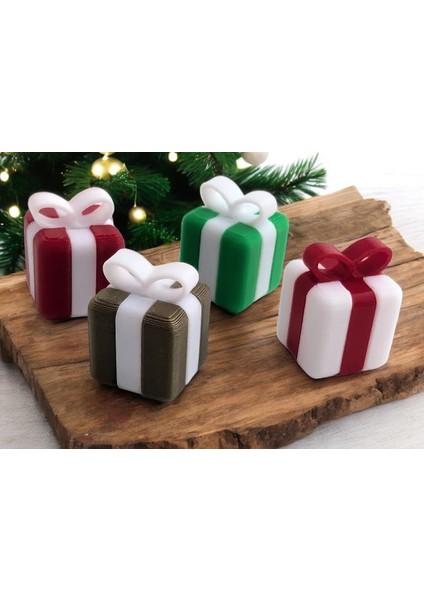 Mini Yılbaşı Süsü - Dekoratif Küpler - Rengarenk 10 'lu Set - 2 x 2 cm