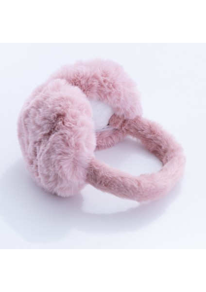 Peluş Katlanabilir Kışlık Kulaklık, Pudra