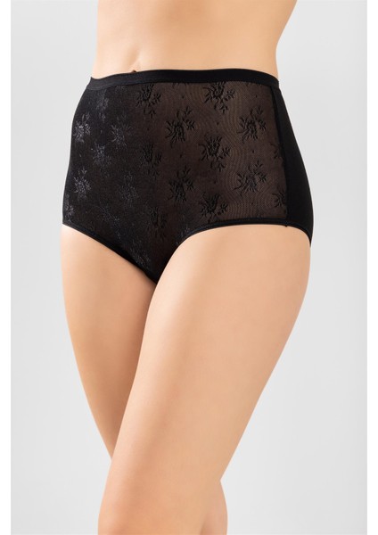 Kadın Pamuklu Dantelli Düz Bato Külot 3'lü Paket Siyah fiyatları