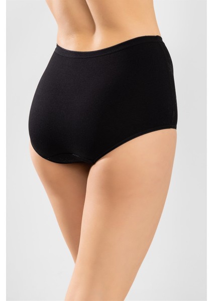 Kadın Pamuklu Dantelli Düz Bato Külot 3'lü Paket Siyah indirimleri