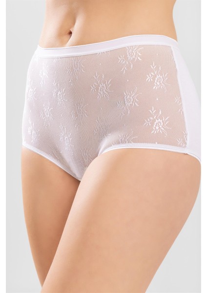Kadın Pamuklu Dantelli Düz Bato Külot 3'lü Paket Beyaz fırsatları
