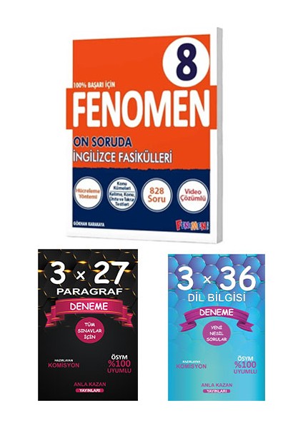 (Sınıf: 8) İngilizce Fasikülleri On Soruda / Paragraf / Dilbilgisi Denemeleri