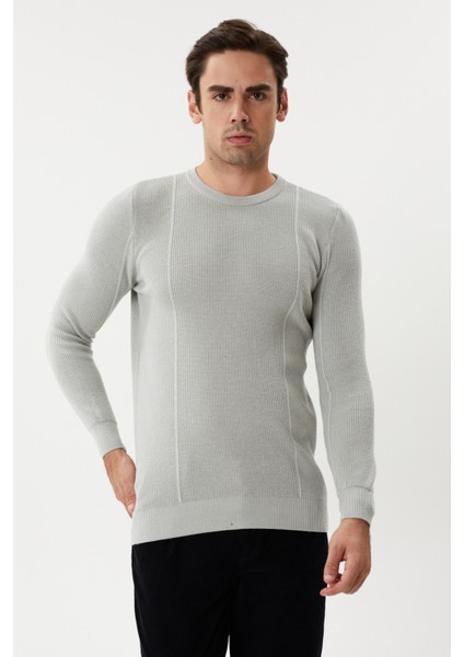 Et 3633 Bisiklet Yaka Çelik Örgü Erkek Triko Kazak