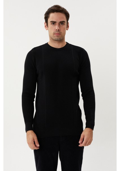 Et 3633 Bisiklet Yaka Çelik Örgü Erkek Triko Kazak