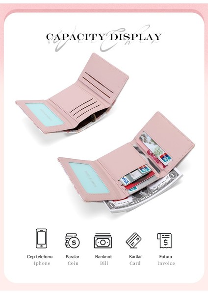 Bayan Cüzdan Moda Pu Para Cüzdanı Çoklu Kart Yuvası Kart Tutucu Kadın Cüzdanı (Yurt Dışından) fiyatları