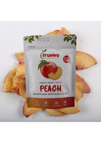 Dondurularak Kurutulmuş Şeftali 15 gr, Vegan, Glutensiz Kurutulmuş Meyveler fiyatları