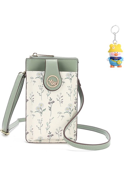 Tatlı Bayan Para Çanta Omuz Crossbody Çanta Baskılı Cep Telefonu Çantası Kadın Cüzdanı (Yurt Dışından)