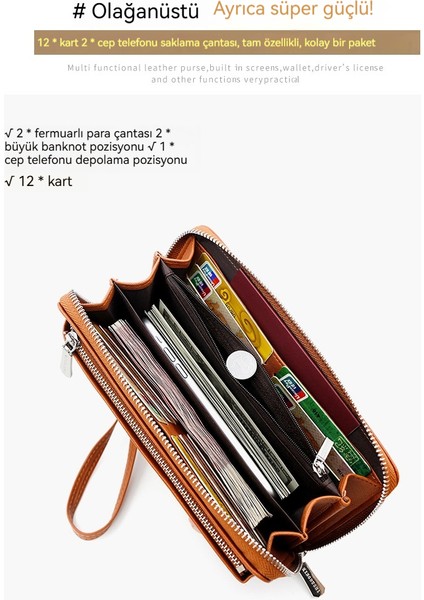 Bayan Cüzdan Uzun Cüzdan Clutch Kadın Cüzdan Kart Tutucu (Yurt Dışından)