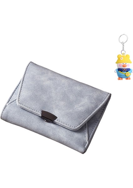 Küçük Cüzdan Kadın Kısa Retro Nubuck Deri Madeni Para Cüzdanı Kart Tutucu Hepsi Bir Arada Kompakt Cüzdan (Yurt Dışından)