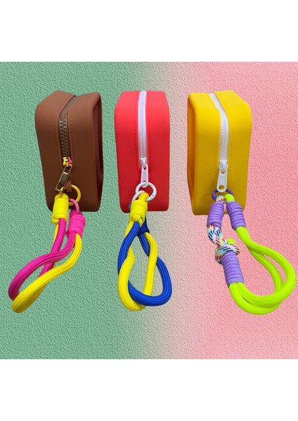 Cüzdan Silikon Küçük Kare Çanta Hava Yastığı Ruj Kozmetik Çanta Taşınabilir Para Cüzdanı Su Geçirmez Tote (Yurt Dışından) modelleri