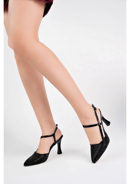 Kadeh Ökçe Biyeli Siyah Stiletto fiyatları