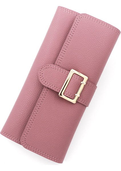 Bayanlar Uzun Cüzdan Üç Katlı Çanta Kadın Para Cüzdanı Çoklu Kart Yuvası Kart Tutucu Clutch (Yurt Dışından)