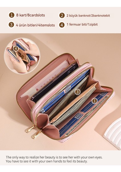 Cüzdan Bayanlar Uzun Büyük Kapasiteli Moda Cüzdan Cüzdan Clutch Çanta Kadınlar (Yurt Dışından)