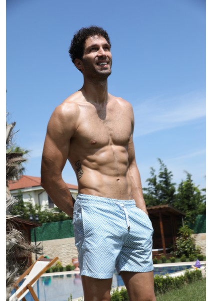 Bel Lastikli Bodrum Deniz Şortu