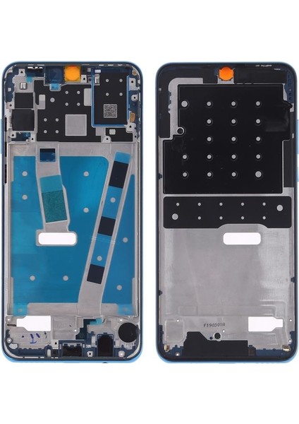 Huawei P30 Lite 24MP Mavi Için Yan Tuşlu Ön Muhafaza LCD Çerçeve Çerçeve Plakası