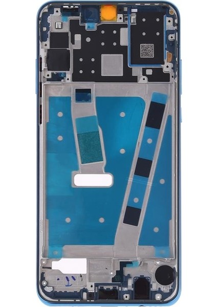Huawei P30 Lite 24MP Mavi Için Yan Tuşlu Ön Muhafaza LCD Çerçeve Çerçeve Plakası