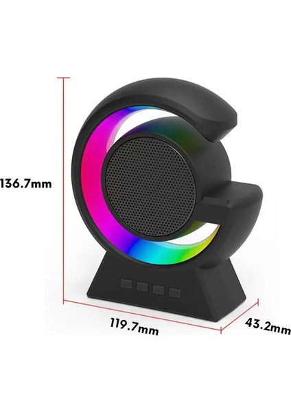 Mini Boy V5.3 Tws Özellikli 5W Rgb G Siyah Bluetooth Hoparlör