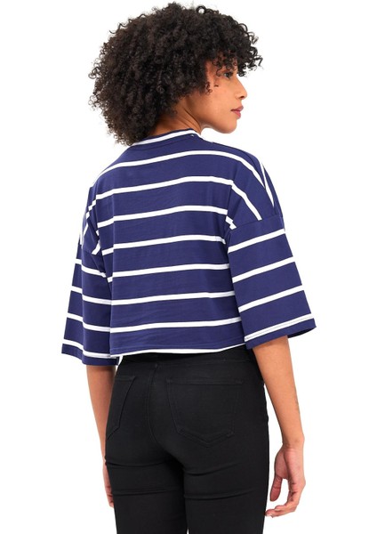 Çizgili Crop T-Shirt (B23-00151)