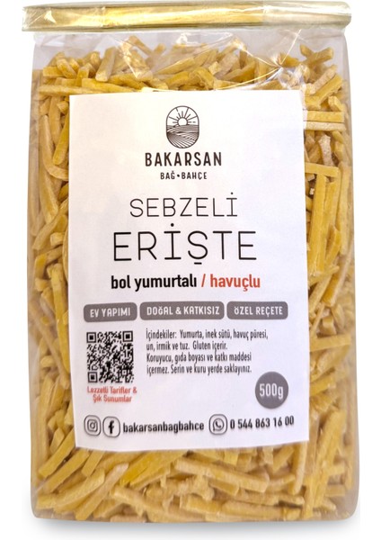 Ev Yapımı Havuçlu Erişte 500 gr