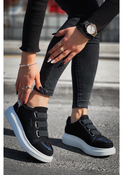 CH251 Sbt Mirror Suede Kadın Ayakkabı Sıyah