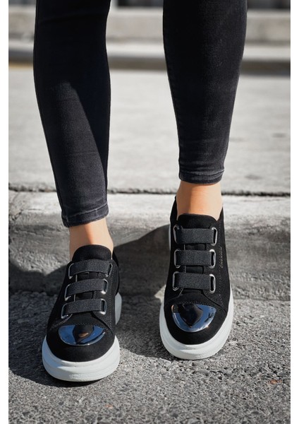 CH251 Sbt Mirror Suede Kadın Ayakkabı Sıyah