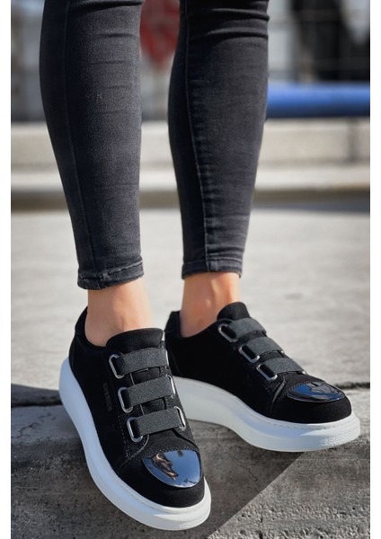 CH251 Sbt Mirror Suede Kadın Ayakkabı Sıyah
