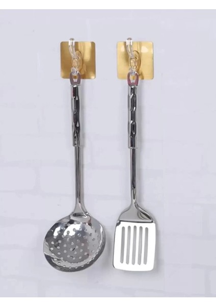 6lı Gold Kanca Askı Güçlü Yapışkanlı Mutfak Banyo Askısı