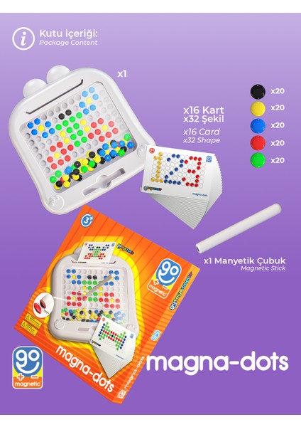 Magna Dots Manyetik Kodlama Tableti Ekransız Oyun Aktivitesi Manyetik Bloklar Go Magnetic
