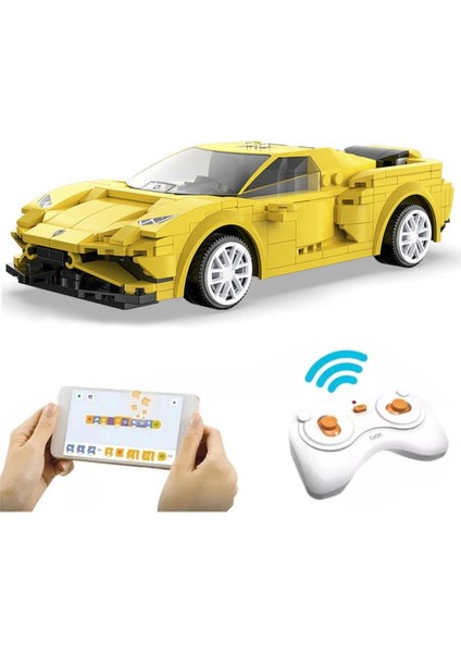 Evo Race Car Uzaktan Kumandalı Kırmızı Evo Yarış Arabası Yapı Blokları Oyuncak Seti C51074W