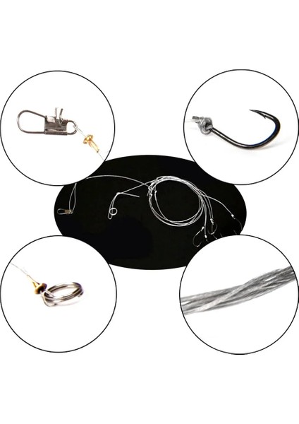 Yüksek Karbonlu Çelik Dize 12# Kanca 5 Li Küçük Kanca 10MM Kuleleri Döner Olta Takımı Lures Yem Pesca Olta Takımı Aksesuarları modelleri