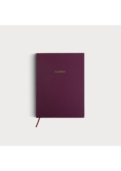 Planner - A5 Mor Keten Cilt Bezli Tarihsiz Haftalık Ajanda/süresiz Haftalık Planlayıcı
