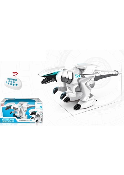 Kutulu Uzaktan Kumandalı Full Fonksiyon Şarjlı Etkileşimli Işıklı, Müzikli Robot Dinozor