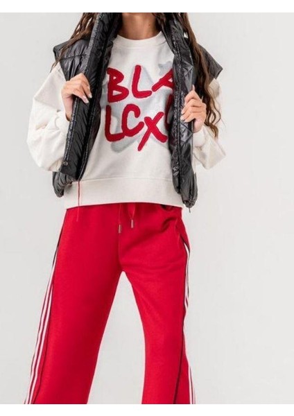 Kız Çocuk Black Yazılı Sweatshirt