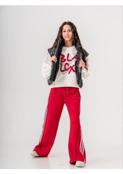 Kız Çocuk Black Yazılı Sweatshirt