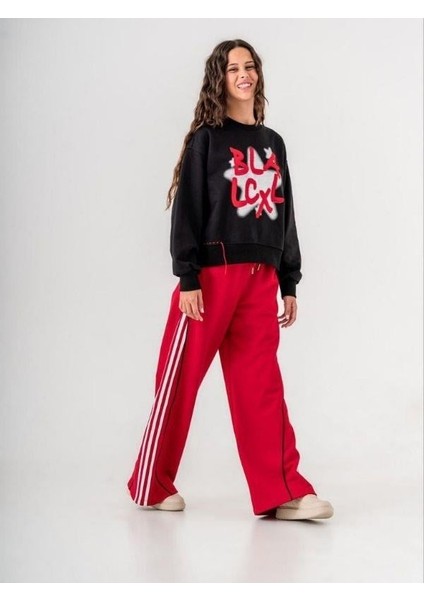 Kız Çocuk Black Yazılı Sweatshirt modelleri