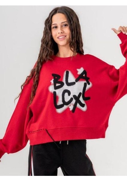 Kız Çocuk Black Yazılı Sweatshirt fırsatları