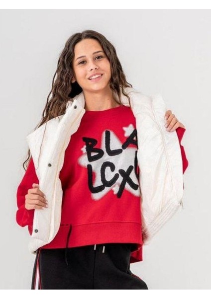 Kız Çocuk Black Yazılı Sweatshirt indirimleri