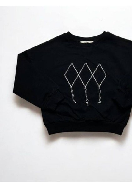 Kız Çocuk Mevsimlik Pamuklu Iki Iplik Zincirli Sweatshirt fırsatları