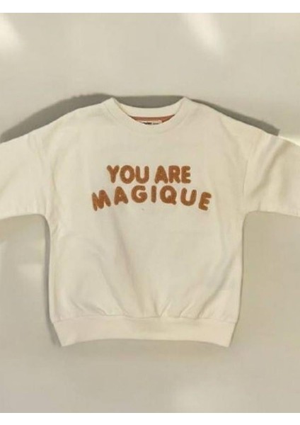 Kız Çocuk Nakışlı You Are Magique Yazılı Sweatshirt modelleri