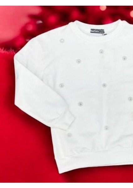 Kız Çocuk Pamuklu Inci Işlemeli Ince Sweatshirt fırsatları