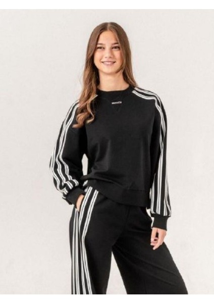 Kız Çocuk 2 Iplik 3 Şeritli Sweatshirt modelleri