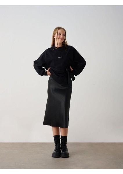 Kız Çocuk Peace Yazılı Tasarım Sweatshirt