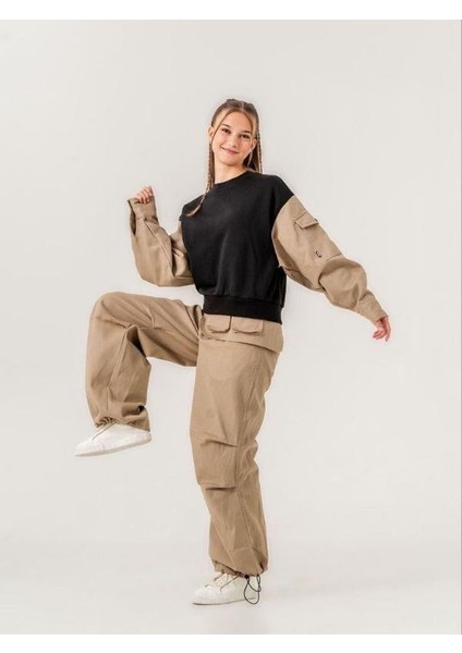 Kız Çocuk Gabardin Kol 2 Iplik Sweatshirt indirimleri