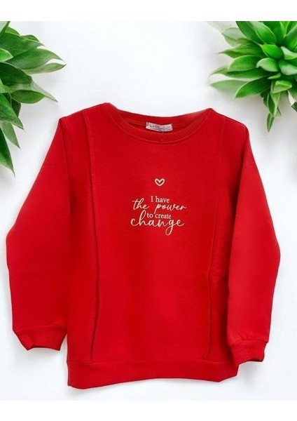 Kız Çocuk Ince Şardonlu Sweatshirt