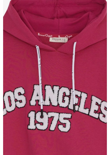 Kız Çocuk Kapüşonlu Los Angeles Yazılı Sweatshirt indirimleri